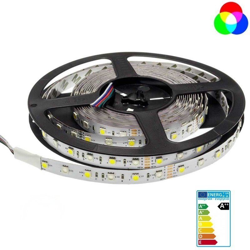 Ruban LED 5m prêt à l'emploi multicolore avec télécommande 24W 12V GEFOM, 1571430, Ampoule, luminaire et eclairage